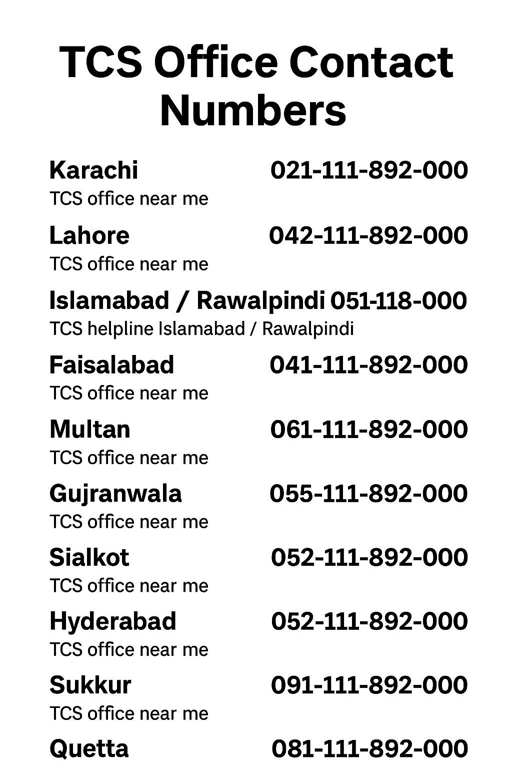 TCS office near me contact number